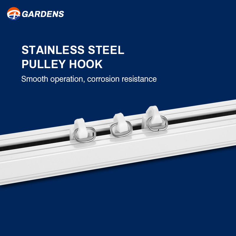 Gardens Beam Aluminum Curtain Track Rail Double Wheel